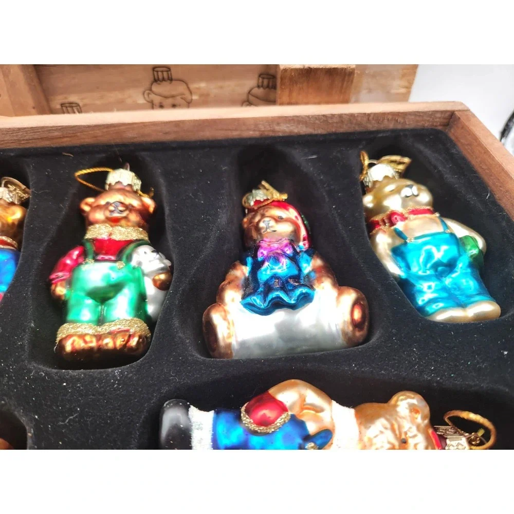 THOMAS PACCONI 2002 CLASSICS BLOWN GLASS ORNAMENTS SET OF 12 ~ MINT IN BOX